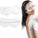 Adjustable Eyelash and Eyebrow Protector Shower Goggles Shield: Glasses-Friendly Design Perfect for Eyelash Extensions, Microblading Aftercare, and Cataract Surgery Recovery 2 Pack