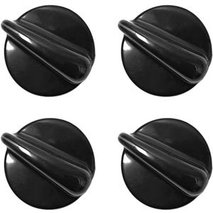 Stove Knobs Replacement, 4Pcs Gas Burner Control Knobs for GE Range Cooktop Stove, Exact Fit for WB03T10236, Black