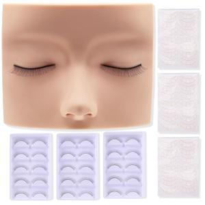 Lash Extension Practice Kit, Eyelash Extension Training Kit for Beginners, Professional Eyelash Mannequin Head Set with Practice Lashes Lash Supplies