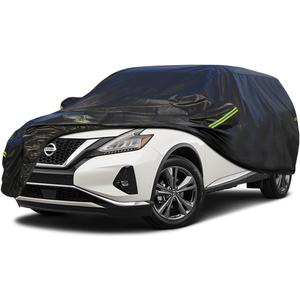 KouKou Waterproof SUV Car Cover Suitable for Nissan Murano from 2002 to 2025, 7 Layers Windproof All Weather Waterproof Outdoor Cover Sun Rain UV Dust Snow Protection. Black