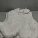 Flygo Puffer Vest Women Cropped Vest Zip Up Stand Collar Sleeveless Lightweight Winter Down Vests Jacket (XX-Large, White)