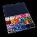 2 x 2pcs 24 Grids Clear Plastic Organizer Box Fixed Compartment Storage Container for Craft, Beads, Jewelry, Small Parts, 7.4X5.1X0.86 INCH