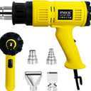 Heat Gun 2000W, 140F-1202F Variable Temperature with 2 Speeds, Fast Heating Heavy Duty Hot Air Gun Kit with 4 Nozzles for Crafts, Shrinking PVC, Stripping Paint