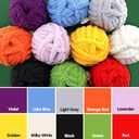 8 Pack Chunky Yarn for Hand Knitting - Chunky Chenille Blanket Yarn for Crocheting - Jumbo Fluffy Yarn for Crochet - Super Bulky Yarn 25 yds 7.7 oz Each Skein (Milky White)