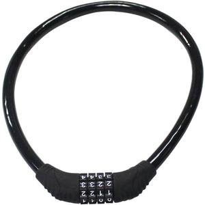  Sanwo Security Bike Lock 4 Digit Resettable Combination Cable Lock for Bicycle, 2 Feet x 1/2 Inch (Black)