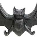 Coat Hooks Wall Mounted, Rustic Bat Key Hook Holder, Heavy Duty Decorative Black Wall Hooks for Mudroom, Towels, Hat Rack, Purse Hooks, Cast Iron Decorative ‎Antique Black Hooks