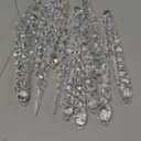 Christmas Ornaments 30pcs Crystal Hanging Acrylic Icicle Drop Xmas Tree Decoration Winter New Year Holiday Wedding Party Home Office Decor