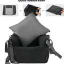 Amazon Basics Dog Car Seat, Pet Booster for Small-Medium Dogs with Leash & Washable Cover, Black