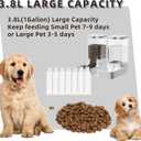 Gravity Pet Feeder and Water Dispenser Set, Automatic Dog Feeder and Dog Water Dispenser for Dogs Cats Pets Animals Large Capacity(3.8L)