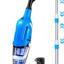 Cordless Pool Vacuum Cleaner, Handheld Rechargeable Pool Vacuum with a Telescopic Pole, 80Mins Runtime, 1.5H Fast Charge, Powerful Hot Tub Vacuum Spa Vac for Above Ground Inground Pools