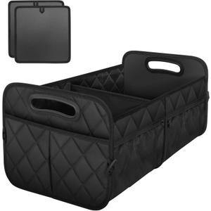 Deosk Minimalist Black Car Trunk Organizer, 50L, 6 Pockets, Foldable & Waterproof (Standard) Deosk Minimalist Black Car Trunk Organizer, 50L, 6 Pockets, Foldable & Waterproof (Standard)