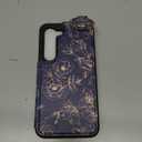 Shorogyt for Samsung S21 FE Wallet Case with Card Holder - Cute Designer Rose Pattern Kickstand Magnetic Clasp Back Flip Folio Leather Phone Cases for Women Men Girls for Galaxy S21 FE