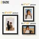 Vittanly 15 Pack Picture Frames Collage Wall Decor, Wall/Tabletop Display | Black, Multi-Size Gallery Wall Frame Set: 3pcs 8x10, 6pcs 5x7, 6pcs 4x6. Picture Frame Set for Family