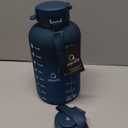 AQUAFIT 1 Gallon Water Bottle with Time Marker - Straw & Chug Lid - BPA Free Gym Water Bottle with Straw - Big Gallon Jug (Nebula 2, 128 oz - 2 Lids)