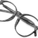 VisionGlobal Blue Light Blocking Glasses for Women/Men, Anti Eyestrain, Computer Reading, TV Glasses, Stylish Oval Frame, Anti Glare(Wood,+3.00 Magnification) (16_days_wood)