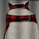 Malier Dog Winter Coat, Classic Plaid Fleece Dog Cold Weather Coats Pet Jacket with Pocket, Windprood Warm Coat Vest Pet Clothes Apparel for Small Medium Large Dogs (Red, Large)