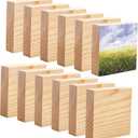 YOUEON 12 Pack Unfinished Wood Blocks for Art and Crafts, 4 X 4 X 1 Inch MDF Wood Board Wooden Square Blocks Craft Panels, Great for Crafts, Painting, DIY Projects, Carving, Engraving