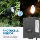 SUNVIE 300W Low Voltage Transformer for Landscape Lighting with Timer and Photocell Sensor Waterproof Power Supply for Landscape Lights Path Lights Outdoor Spotlight 120V AC to 12V /14V AC(ETL Listed)