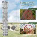 Farm Fence 4FT x 164FT, Livestock Fence, Goat Fence, Galvanized Cattle Fence, Heavy Zinc Coating Wire Fencing, Hog Wire Fencing Perfect for Pest Control, Livestock & Animals Protection