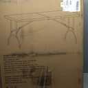 Folding Table 6FT,Portable Heavy Duty Plastic Table With Handle,Adjustable Height, Waterproof Easy to Clean, 300LBS Capacity, Anti-Slip Feet, Easy to Fold and Store, for Indoor and Outdoor Use(White)