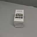 10 x Cat Eye Nails Short Squoval, Shimmery Black, Small Size Press on False Nails, 24 Reusable Fake Nails With Stick on Adhesive Tabs