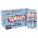SPLASH REFRESHER Sparkling Water, Black Cherry - 8-Pack, 12 Fl Oz Cans - Flavored Carbonated Seltzer Water with Electrolytes, Zero Sugar & Zero Calories (EXP 10/16/26)