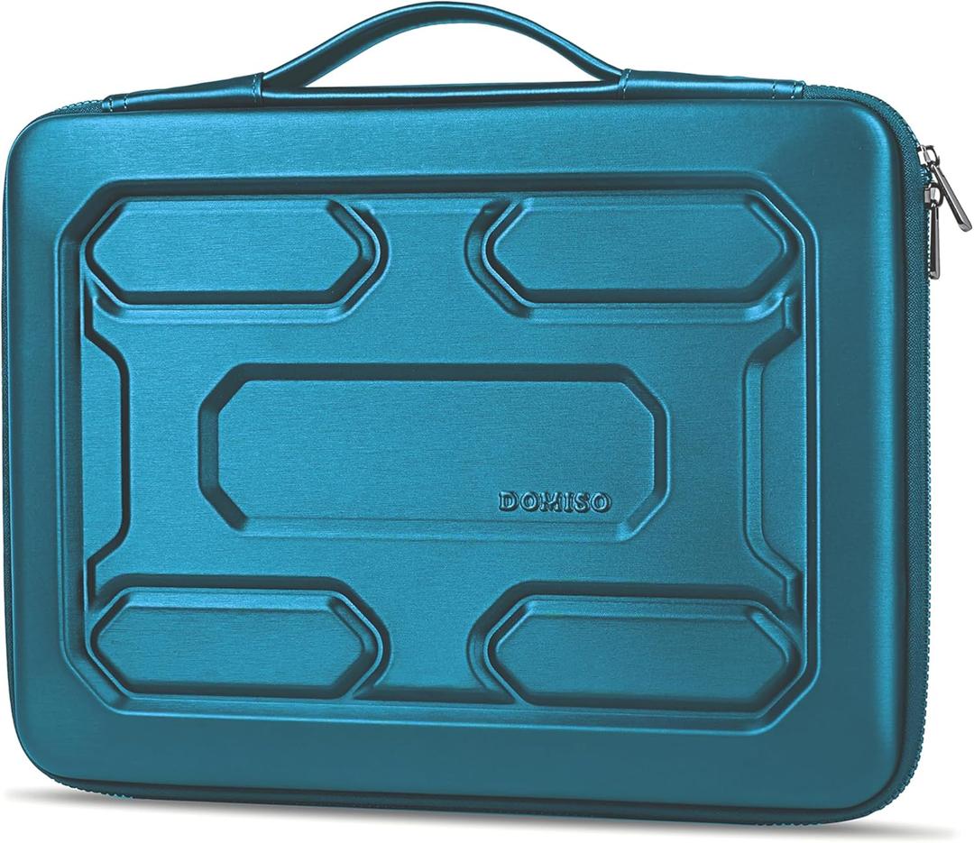 DOMISO 14 inch Laptop Sleeve with Handle Shockproof Computer Bag Waterproof EVA Protective Carrying Case for 14" ThinkPad E480/Yoga 920/13.5" Microsoft Surface Book/HP Pavilion 14 Stream 14, Teal