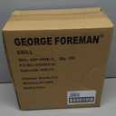 George Foreman 4-Serving Removable Plate Electric Grill and Panini Press, George Tough Non-Stick Coating, Drip Tray Catches Grease, Black