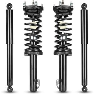 Front & Rear Struts w/Coil Springs for 2005-2010 Jeep Grand Cherokee / 2006-2010 Jeep Commander, Shock Absorbers Replace for 171377L 171377R 4911278 (Set of 4)