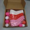 PullCrease 24 Pack Valentine's Day Spoon Relay Race Toy Set , Heart Ball and Spoon Race Game for Indoor Outdoor Office Party Supplies Favors(White, Pink, Red,Angel)