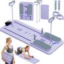 Pilates Reformer Set, ESBANY Pilates Board with Phone Holder, Multi-Purpose Foldable Pilates Reformer Machine, Portable Home Pilates Slider Board Equipment for Home Workout, Fitness, Exercise, Abs