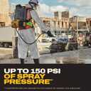 DEWALT 20V MAX XR High Capacity Concrete Chemical Sprayer, 4-Gallon Tank, 150 PSI, 6 Nozzles, 10-Speed Flow Control, Tool Connect Ready, Backpack Straps, Battery & Charger Not Included (DCCS1100B)