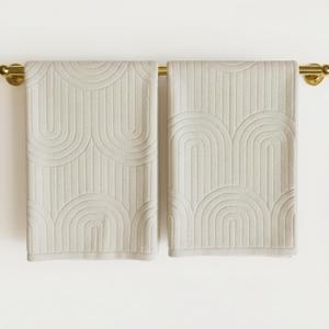 KIBAGA Decorative Hand Towels for Your Bathroom Or Kitchen Luxurious Set of 2 Soft Boho Cotton Towels are Absorbent, Lightweight & Dry Quickly - Perfect to Elevate Any Bath Decoration at Home, 28x15.5 inches