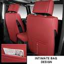 Full Coverage Car Seat Covers Custom Fit for 07-22 Jeep Wrangler JK/JL 2/4 Doors Sahara Unlimited Sport Snuggly Gladiator with Waterproof Leatherette (Wine Red, 07-22 (2-Door))