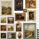 Kathfly 15 Pack Vintage Picture Frames for Wall, Tabletop Display Ornate French Country Frames Vintage Farmhouse Decor Antique Wall Frame Set for Gallery Bedroom Living Room Decor (Essential Style)