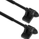 Magnetic Curtain Rods for Metal DoorsNo tools required,Multi-Use Adjustable Appliance for Windows Iron Steel Places16-28 Inch2 Pack,Black