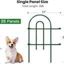 AMAGABELI 25 Panels 24in(H)35ft(L) Decorative Garden Fence No Dig Rustproof Metal Pre-Linking Fence Panels Garden Edging Border Animal Barrier Fencing for Flower Beds Yard Patio Outdoor Decor Green