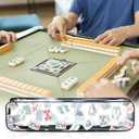 2 Pcs Mahjong Tile Bag Mahjong Racks for Tiles and Pushers Waterproof Tile Zippered Case PVC Clear Mah Jong Gifts, Empty Bag Only, 20 x 4.5 x 2.5