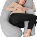 ALLOPERA Pregnancy Pillow, Full Body Maternity Pillow 57 inch, with Removable Washable Cover - Sleep Support for Legs, Back, Neck, Shoulder, HIPS, Belly for Pregnent Women (Cooling Cover)