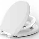 Toilet Seat With Toddler Seat Built in, ROUND, Slow-Close, Potty Training For Kids, Easy To Install And Clean, Toddler Toilet Seat Attachment, Never Loosen, Standard White(16.5")