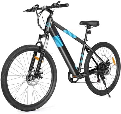 MULTIJOY Electric Bike for Adults,36V Built-in Invisible Removable Battery,350W Brushless Motor(Peak 450W) Electric Mountain Bike,26" Tires&Front Fork Suspension,UL Certified 7-Speed
