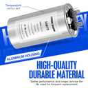 2 x 30 uF/MFD Capacitor for AC, 370 or 440 VAC CBB65 Dual Run Round Capacitors for AC Motor Run, Fan Start, Condenser Straight Cool, Heat Pump, Air Conditioner, and Pool Pump