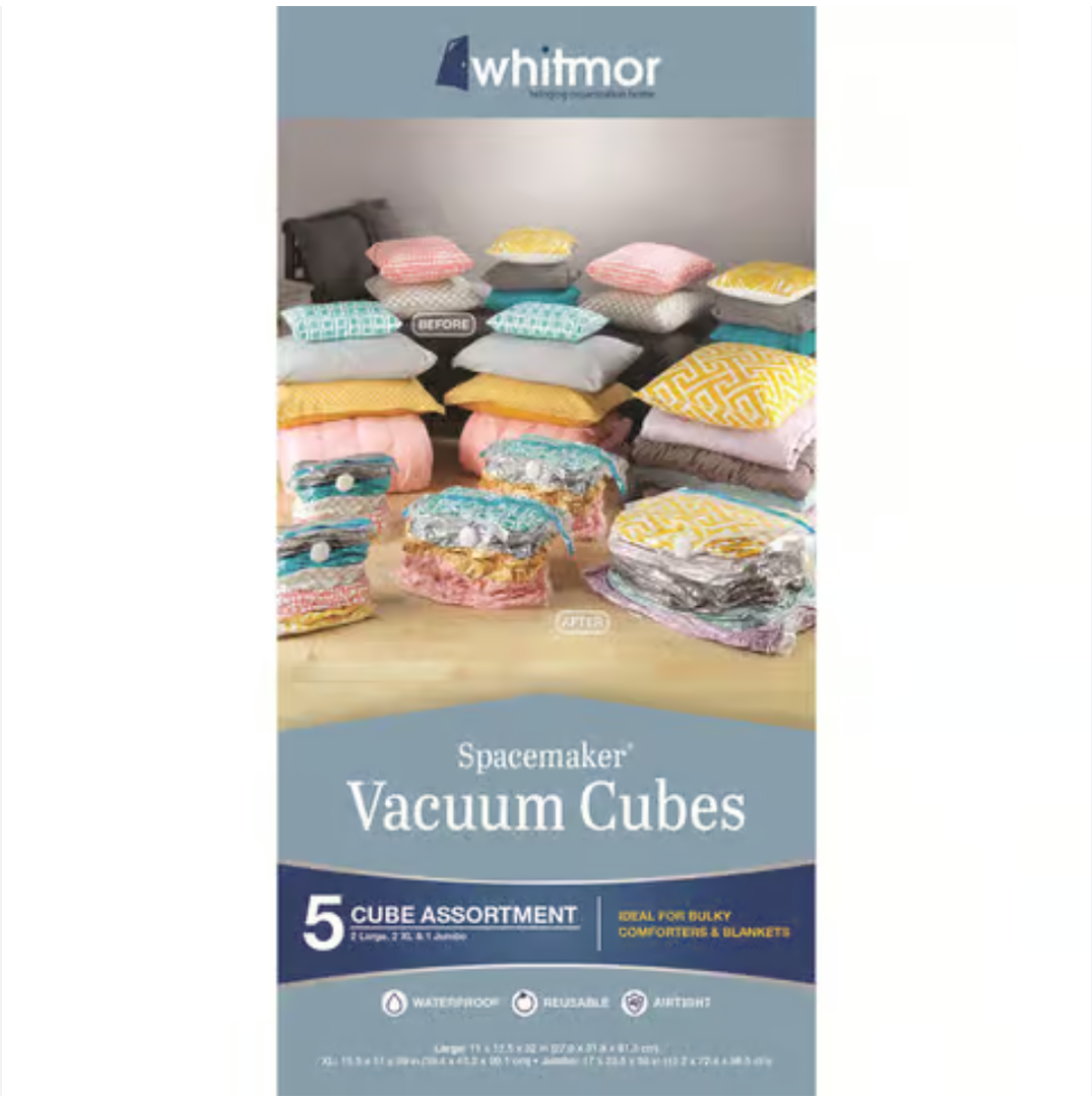 Whitmor Spacemaker Clear Vacuum Cube Storage Bags