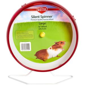 Kaytee Silent Spinner Wheel For Pet Syrian or Large Breed Hamsters, Sugar Gliders and Gerbils, Large 10 Inch