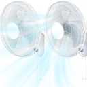 Aottop 16 inch Wall Mount Fan (White, 16 inch(2 Pack))