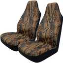 TOYOUN Camo Universal Front Car Seat Covers Waterproof Highback Bucket Seat Covers-Fit Most Cars, Trucks, SUVS, Vans 2 PCS Auto Fabric Seat Covers Camouflage Forest Pattern Car Seat Protector