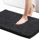 Non-Slip Plush Shaggy Chenille Bathroom Rug Mat, Machine Washable Durable Bath Mats, Ultra Soft and Absorbent Bath Rugs, Quick Dry Carpet for Bathroom Floor, Tub, Shower, Size 24 x 36 Inch