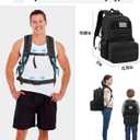 Jueachy Tactical Backpack with Lunch Box for Men: Laptop Compartment Bookbag with lunchbox for Work School Travel for Women Mens Black