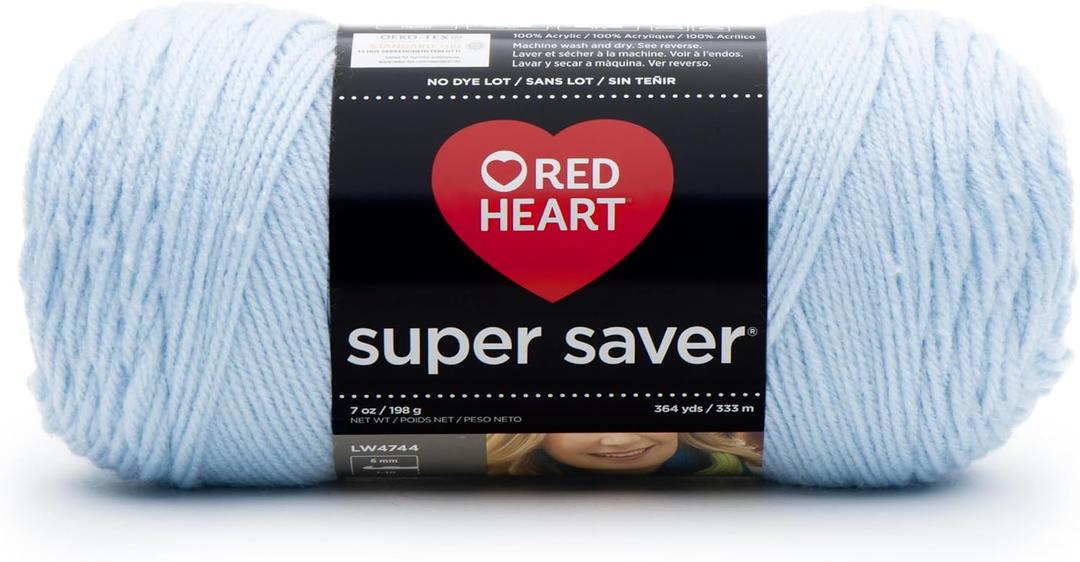 4 x RED Heart Super Saver Yarn, Light Blue