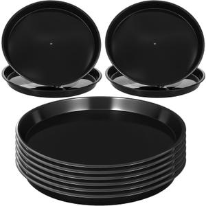 20Pack 13.4 Inch Plant Saucer, Heavy Duty Black Plastic Plant Trays for Pots  Round Drip Trays for Indoor/Outdoor Flower Planters (13.4" x 13.4" x 1.2")